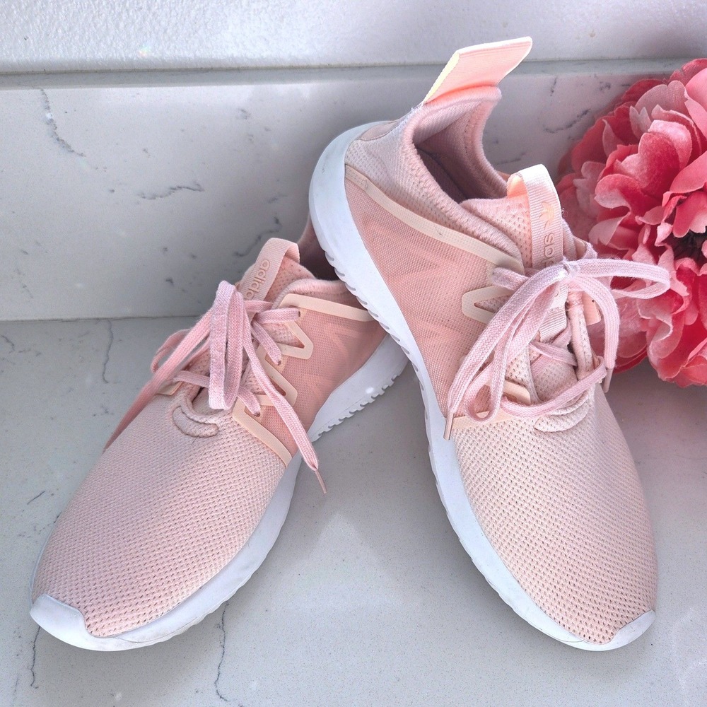 Adidas Lace Up Icy Pink Tubular Viral ll Mesh Shoes Women Size 8 Sneakers Tennis